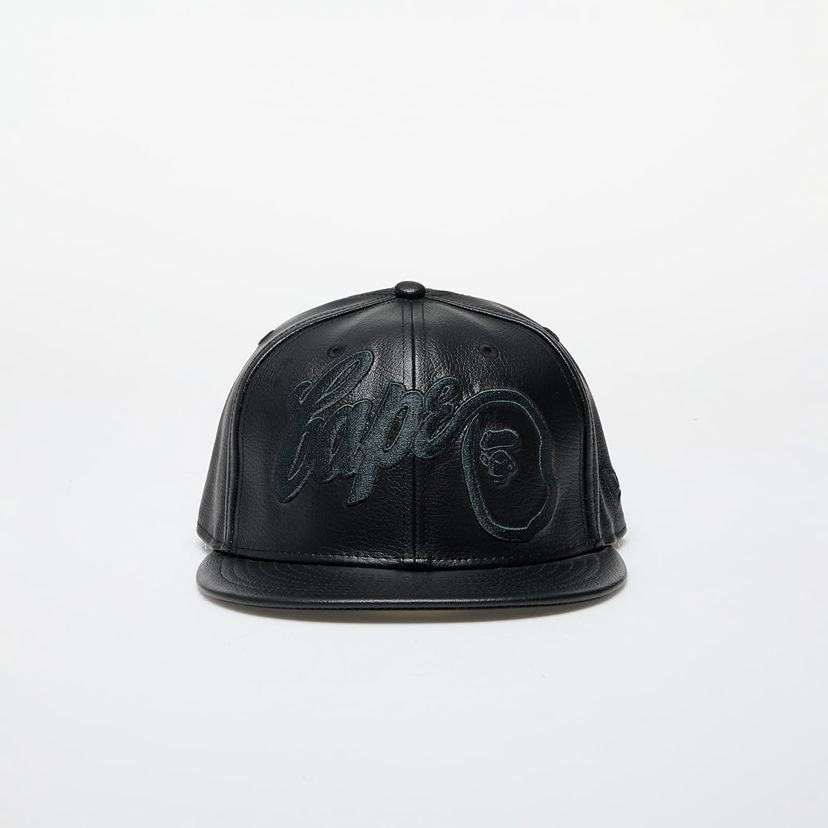 Шапка с козирка BAPE New Era x 59Fifty Leather Cap M Black Черно | 001CPK831901C BLK