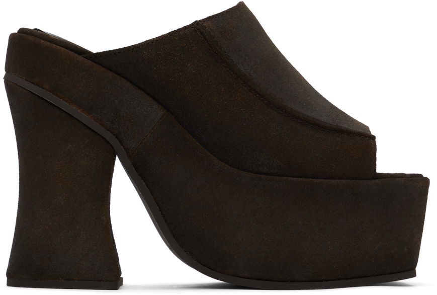Аксесоари Eckhaus Latta Eckhaus Latta Frame Platform Mules Кафяво | FEKLWOTPL05106, 0