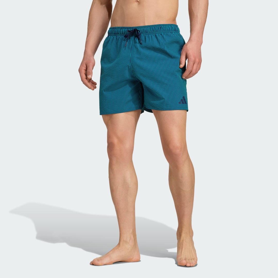 Бански adidas Performance Seersucker Swim Shorts Зелено | JM3961, 0
