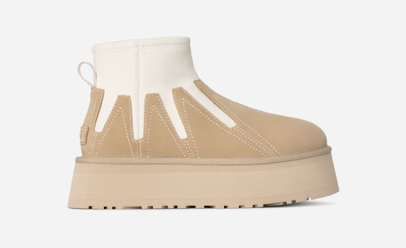 Кецове и обувки UGG UGG D Classic Mini Dipper Sunwave Boots Бежово | 1167591-MDSD, 0