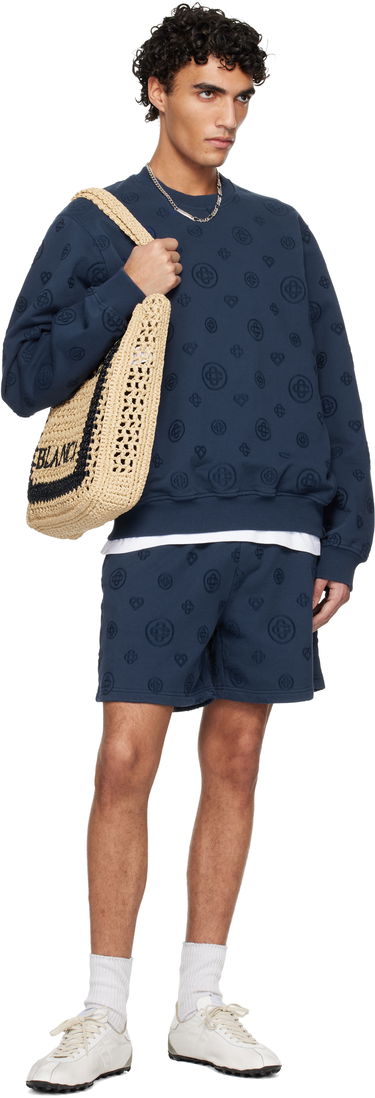 Суитчър Casablanca Casablanca Applique Monogram Sweatshirt Тъмно синьо | M-SP26-JTP-293-02, 3