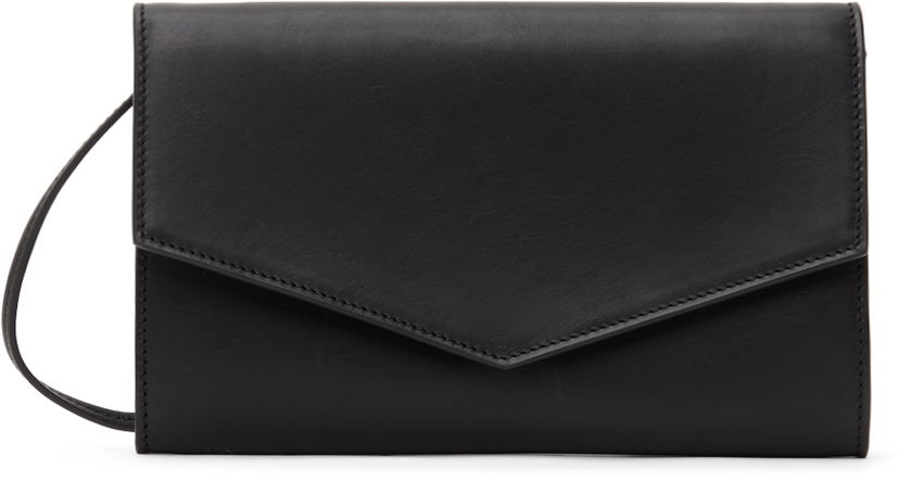 Дамска чанта The Row Envelope Leather Clutch Черно | W1600-L114