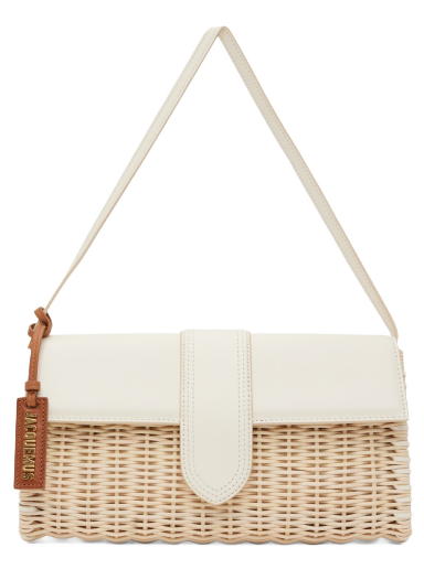 Чанта през рамо Jacquemus Le Raphia 'Le Bambino Long Osier' Bag Бяло | 23E231BA050-3108