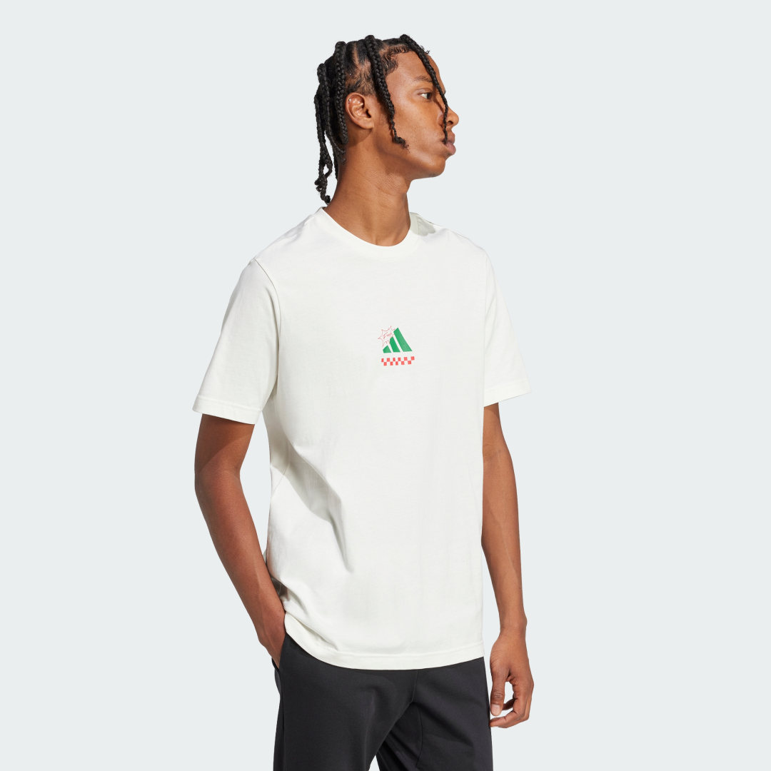 Тениска adidas Performance Pizza Graphic T-Shirt Бяло | JJ4016, 1