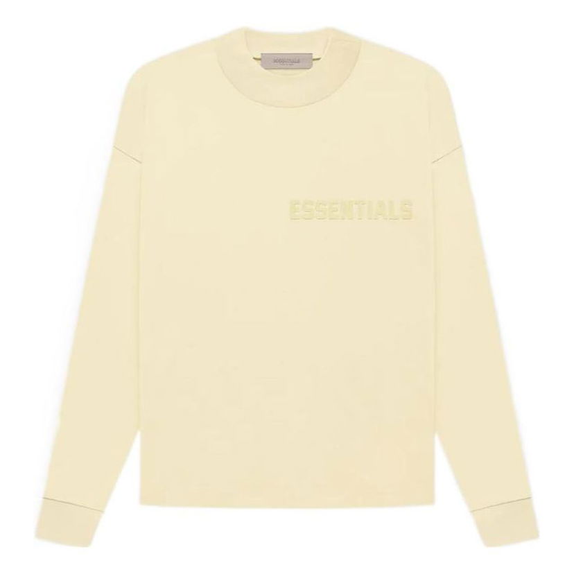 Пуловер Fear of God Essentials Long Sleeve T-Shirt Бежово | FOG-FW22-551