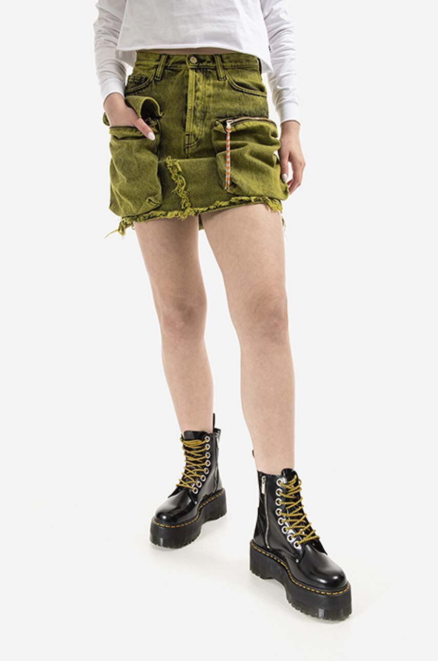 Пола Aries Acid Washed Cargo Skirt Зелено | AR32304, 0