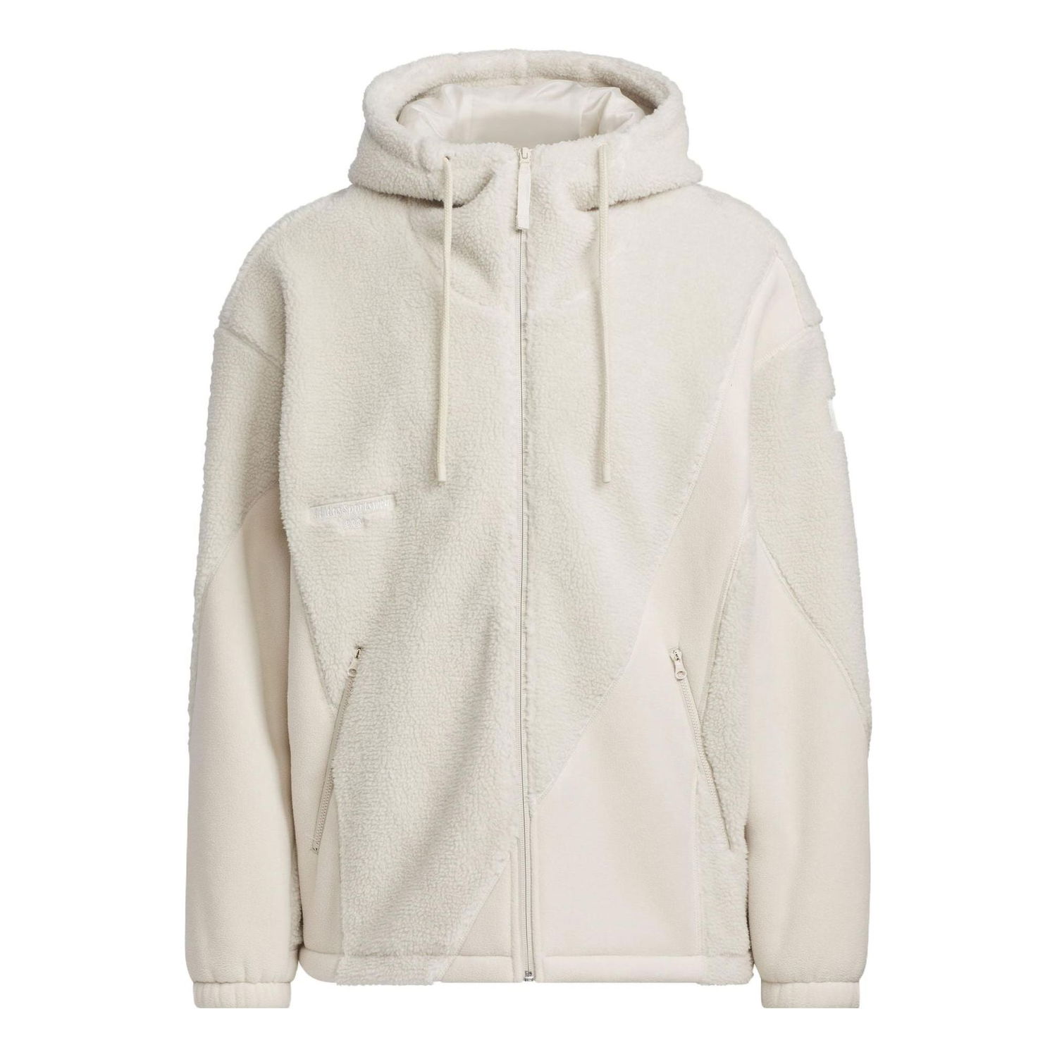 Палта adidas Originals Mix Knit Full Zip Hoodie Бяло | IP4974, 0