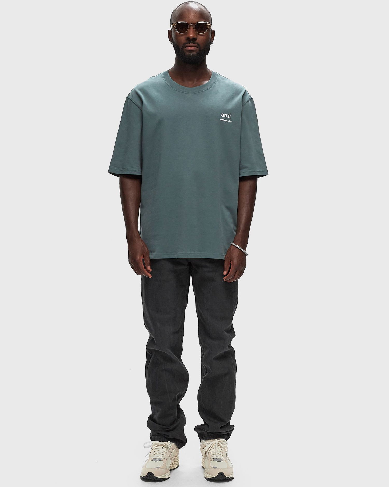 Тениска AMI Paris TSHIRT ALEXANDRE MATTIUSSI Зелено | UTS024.726-4013, 1