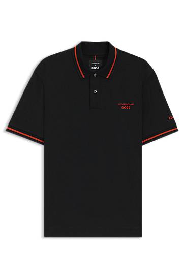Porsche x BOSS Cotton Polo Shirt with Moisture Control