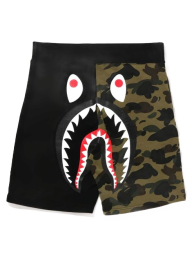 Къси панталони BAPE 1st Camo Back Shark Sweat Shorts Зелено | 1I20-153-004