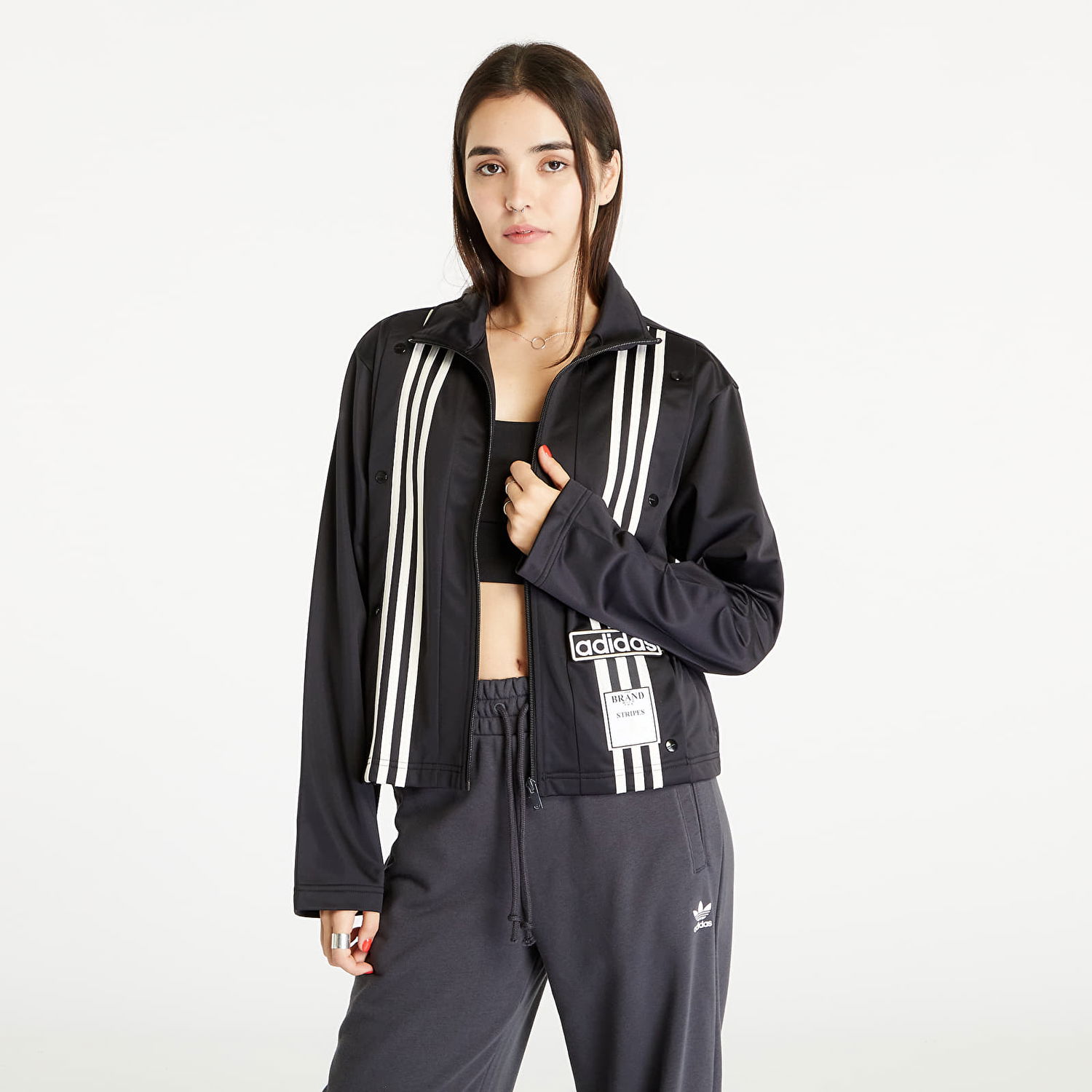 Суитчър adidas Originals Track Top Hoodie Черно | IS5247, 0