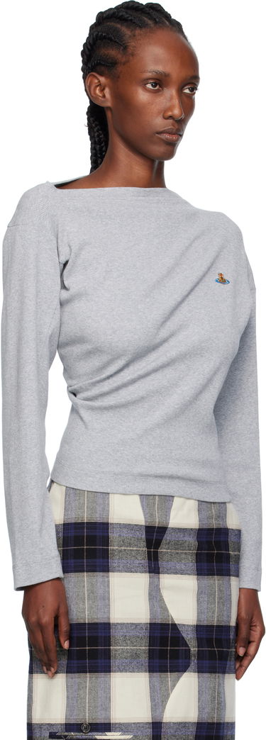 Тениска Vivienne Westwood Vivienne Westwood Hebo Long Sleeve T-Shirt Сиво | 3G01003Y-J009C-, 1