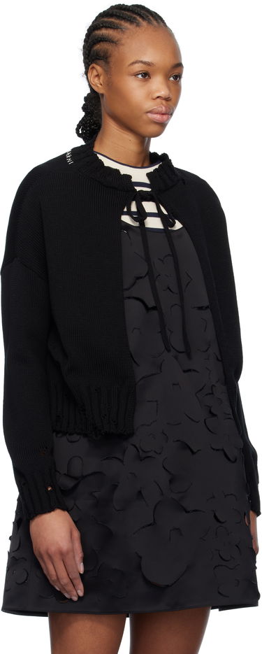 Пуловер Marni Marni Worn Ribs Shrug Sweater Черно | GCMD0579A0 UFC652, 1