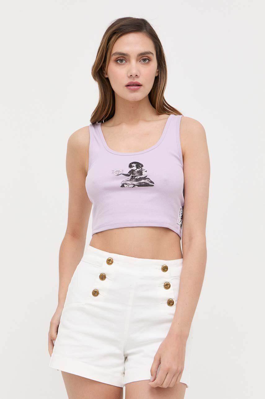 Потник GUESS x Banksy Tank Top Лилаво | W3YP63.KA0H1, 0