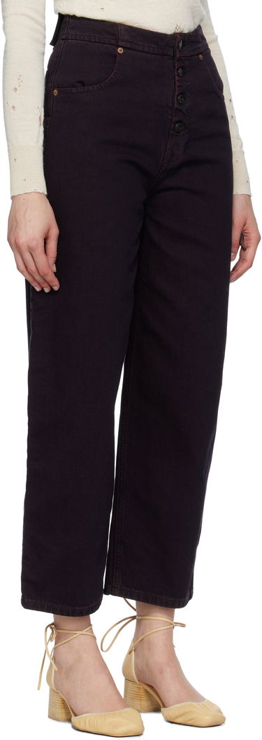 Дънки Maison Margiela MM6 Maison Margiela Barrel-Leg Jeans Бургунди | S52LA0268 M30032, 1