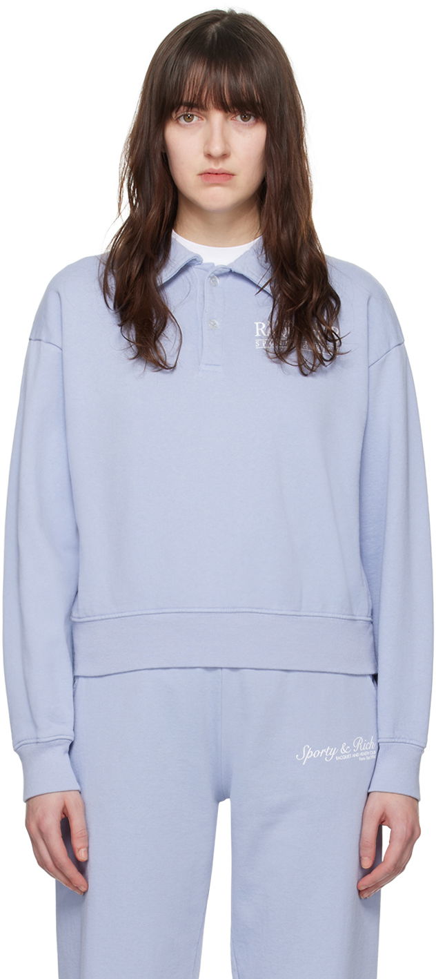 Поло тениска Sporty & Rich NY 'Racquet Club' Polo Тюркоазено | POAW239PW, 0