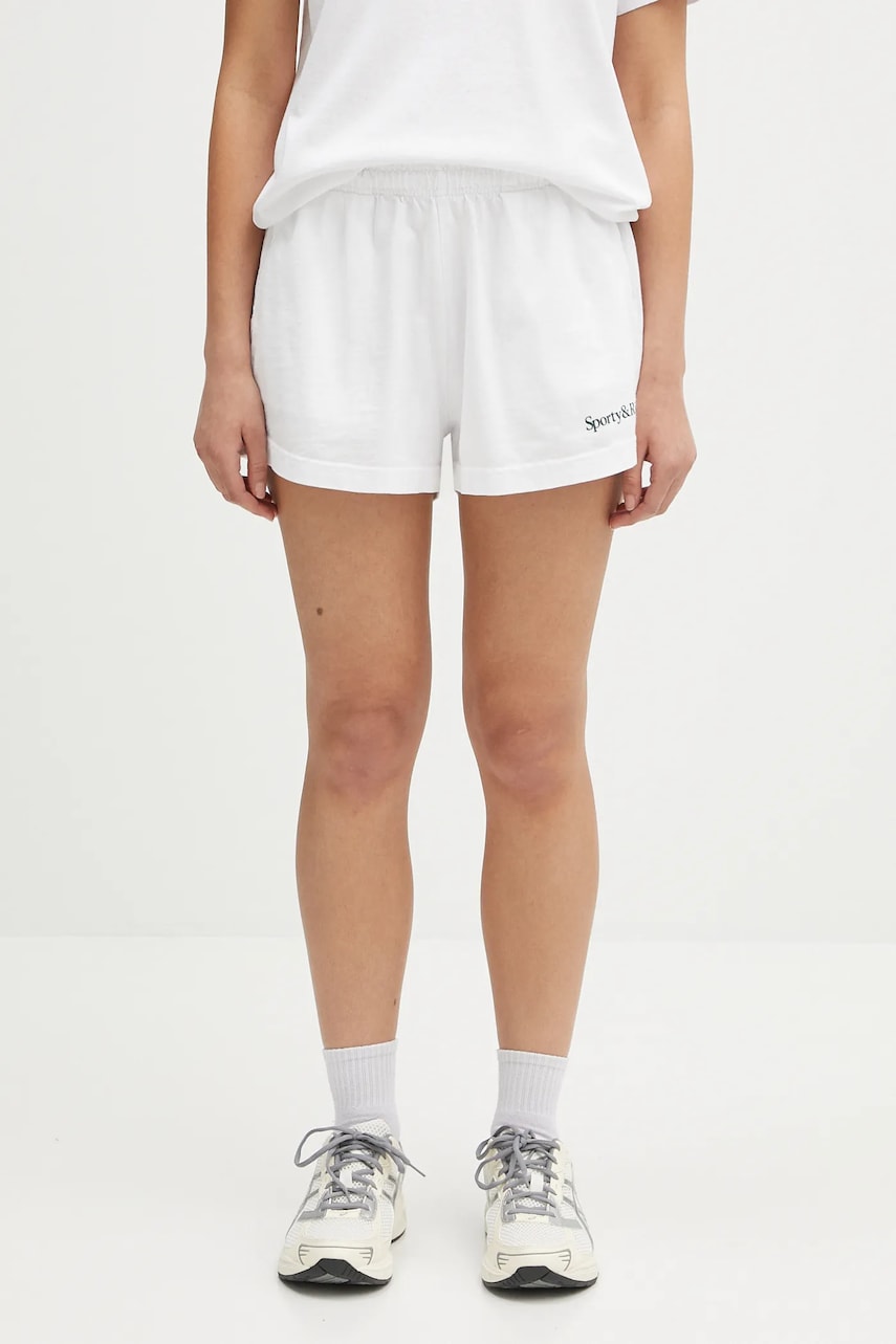 Къси панталони Sporty & Rich Sporty & Rich Serif Logo Disco High-Waist Shorts Бяло | SH037606300WH01, 0