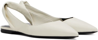 Грижа за обувките BY FAR BY FAR Yasha Slingback Flats Бяло | MWFFC024LL002WH020PL, 3