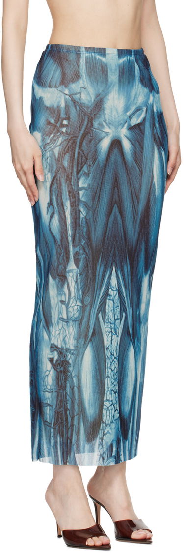 Пола Jean Paul Gaultier Gaultier 'The Écorché' Maxi Skirt Синьо | 24/30-F-JU124-T554-505601, 1
