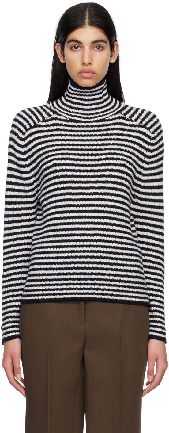 Пуловер Max Mara Striped Turtleneck Sweater Черно | 2313610531600 13610531, 0
