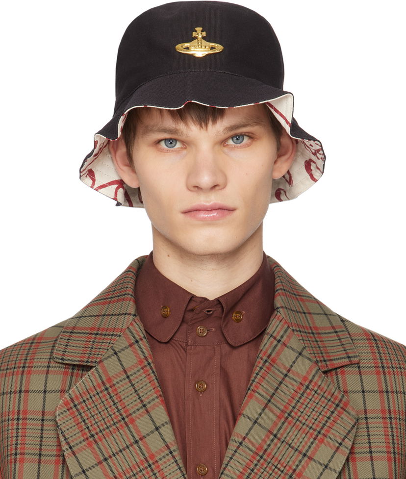 Шапка Vivienne Westwood Fisher Bucket Hat Черно | 81020014-W00IW-ET