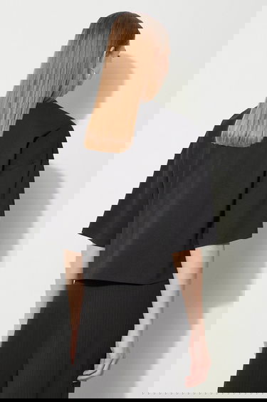 Съкратен топ Puma Cotton Relaxed Fit Cropped T-Shirt Черно | 624226, 2