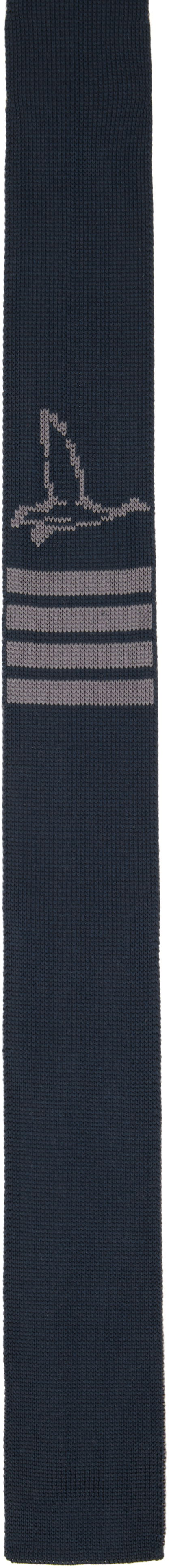 Шал Thom Browne Thom Browne Geese Icon Jacquard Knit Tie Тъмно синьо | MNL077K-Y4003, 0