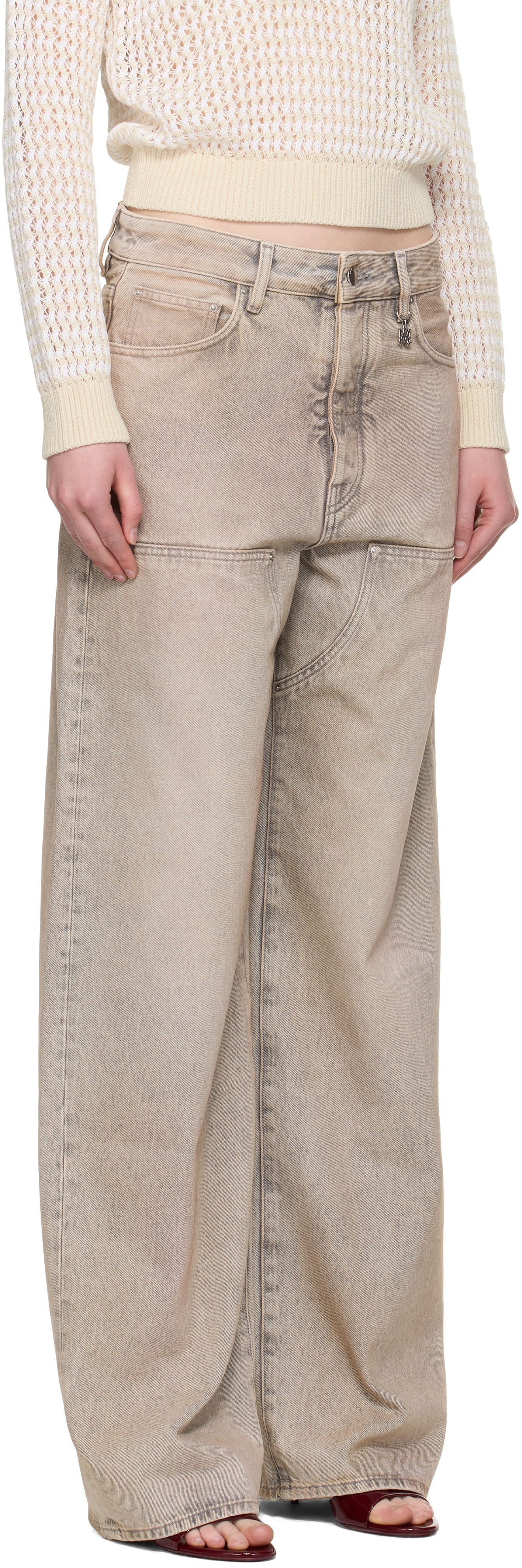Дънки AMIRI AMIRI Carpenter Jeans Бежово | AWDNGH1023, 1