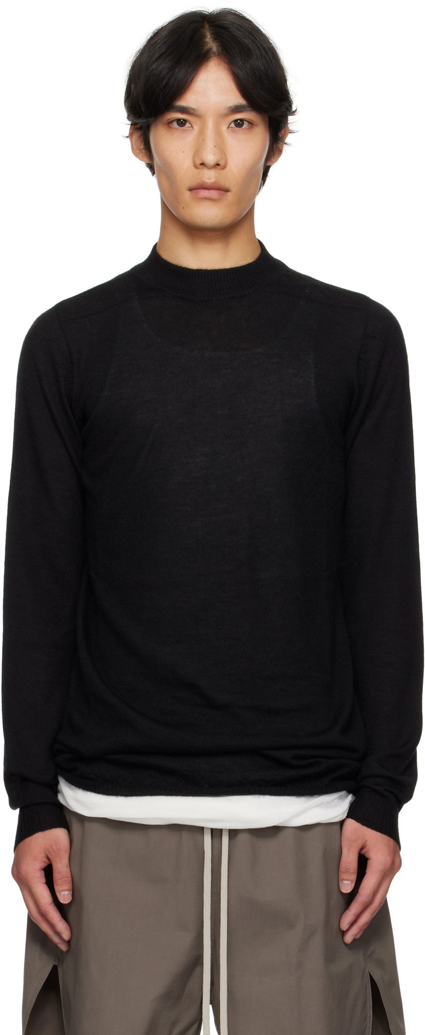 Пуловер Rick Owens Rick Owens Concordians Level Lupetto Sweater Черно | RU02E1625 WS
