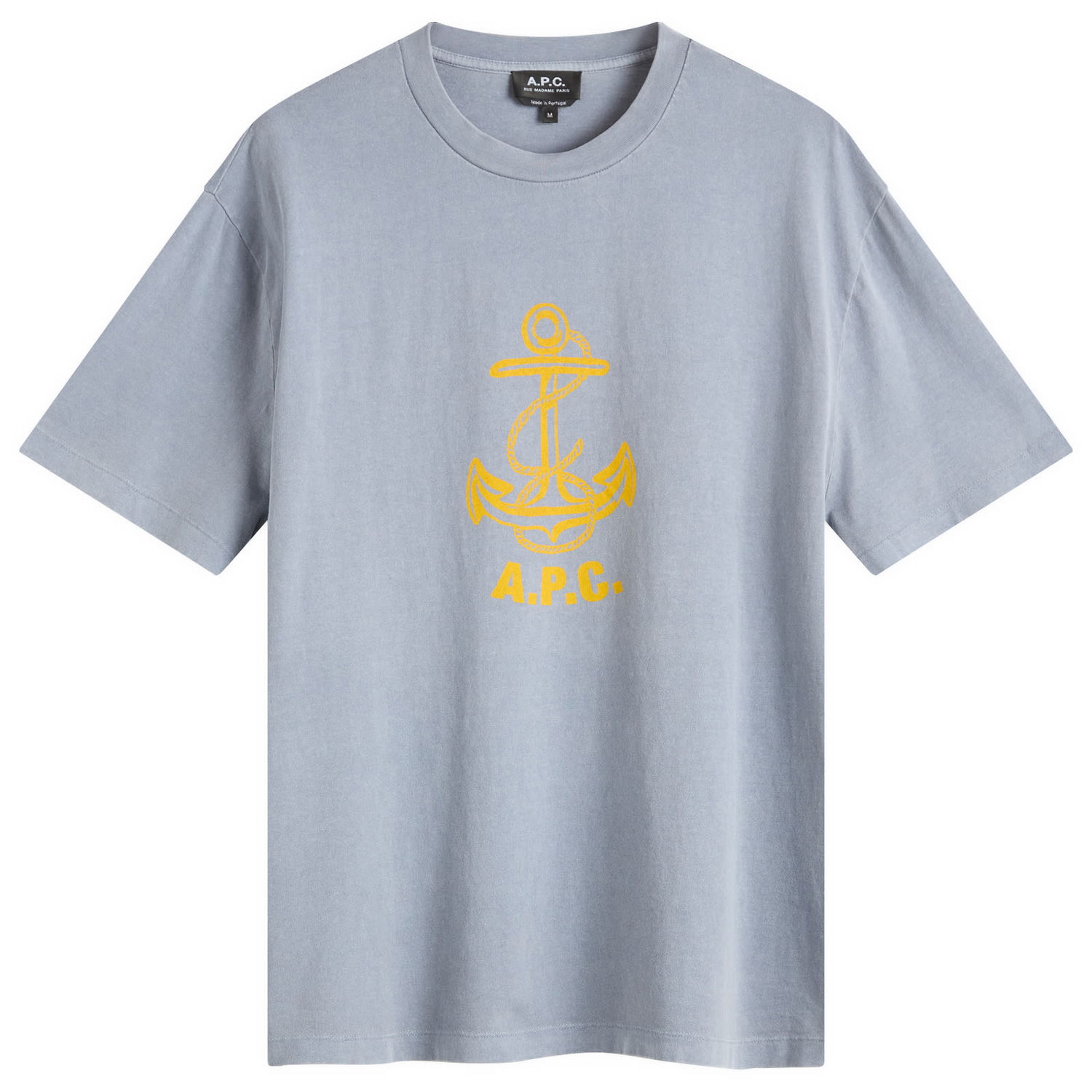 Тениска A.P.C. Men's Davy Anchor Print T-Shirt, Size Small Синьо | COHBS-H26518-IAC, 1