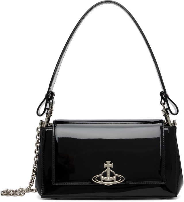 Hazel Medium Patent Leather Handbag with Chain