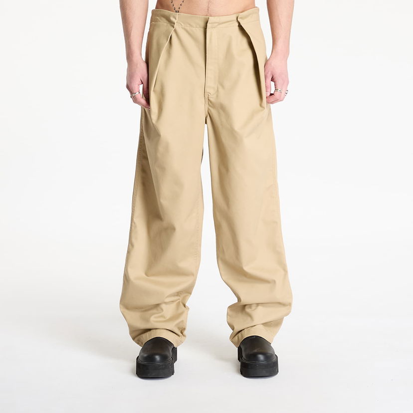 Панталони Vans LX Badlands Pleated Wide-Leg Chino Pant Бежово | VN000MDQSQ71