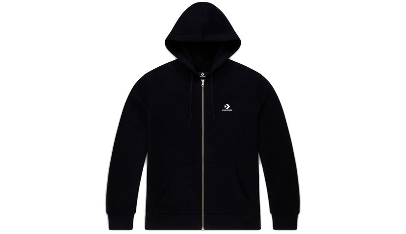 Суитчър Converse Embroidered Star Chevron Full-Zip Hoodie Черно | 10019922-A01