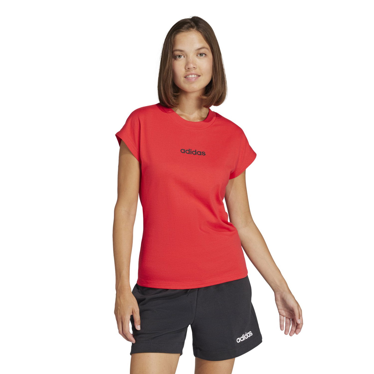 Тениска adidas Performance Linear Short Sleeve T-Shirt Червено | JG8661, 1