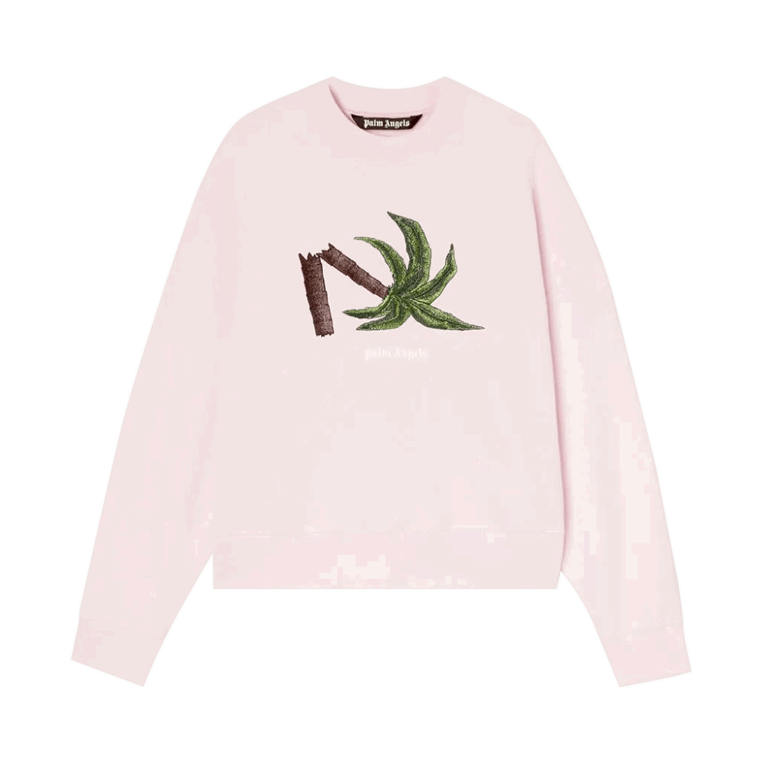 Пуловер Palm Angels Broken Palm Crewneck Розово | PMBA026S22FLE0133055, 0