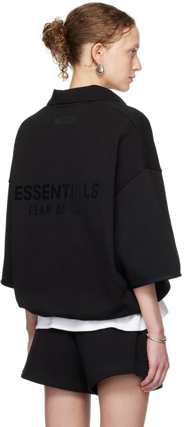 Поло тениска Fear of God Core Collection 3/4 Sleeve Polo Black Черно | 192SU244400F, 2