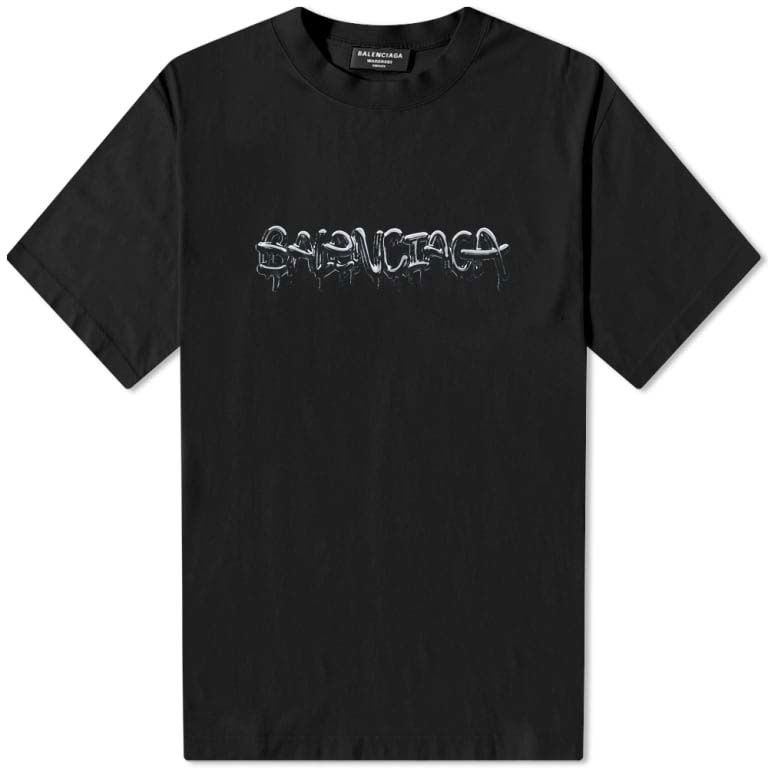 Тениска Balenciaga Slime T-shirt Черно | 612966TLVF11069, 0