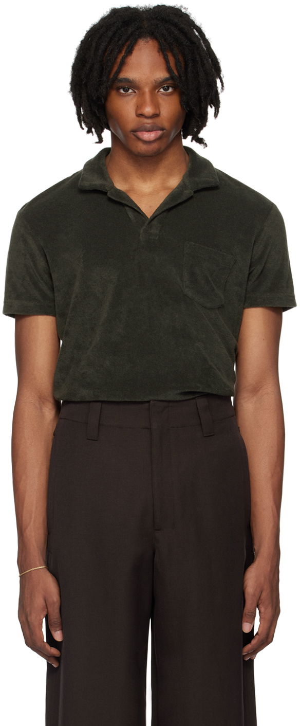 Поло тениска Orlebar Brown Open Placket Polo Shirt Зелено | 279294, 0