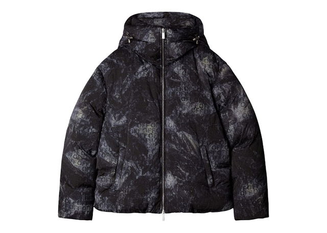 Logo-Jacquard Puffer Jacket