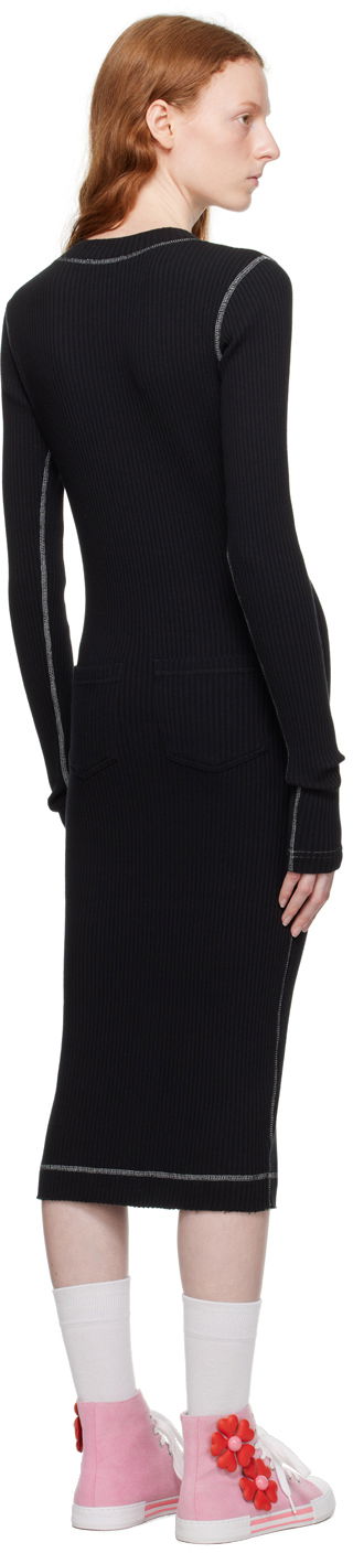 Pокля Moschino Jeans Button Midi Dress Черно | 0424 8266, 2