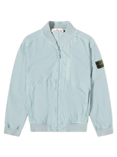 Яке бомбър Stone Island Cupro Cotton Twill Bomber Jacket Синьо | 781542629-V0041