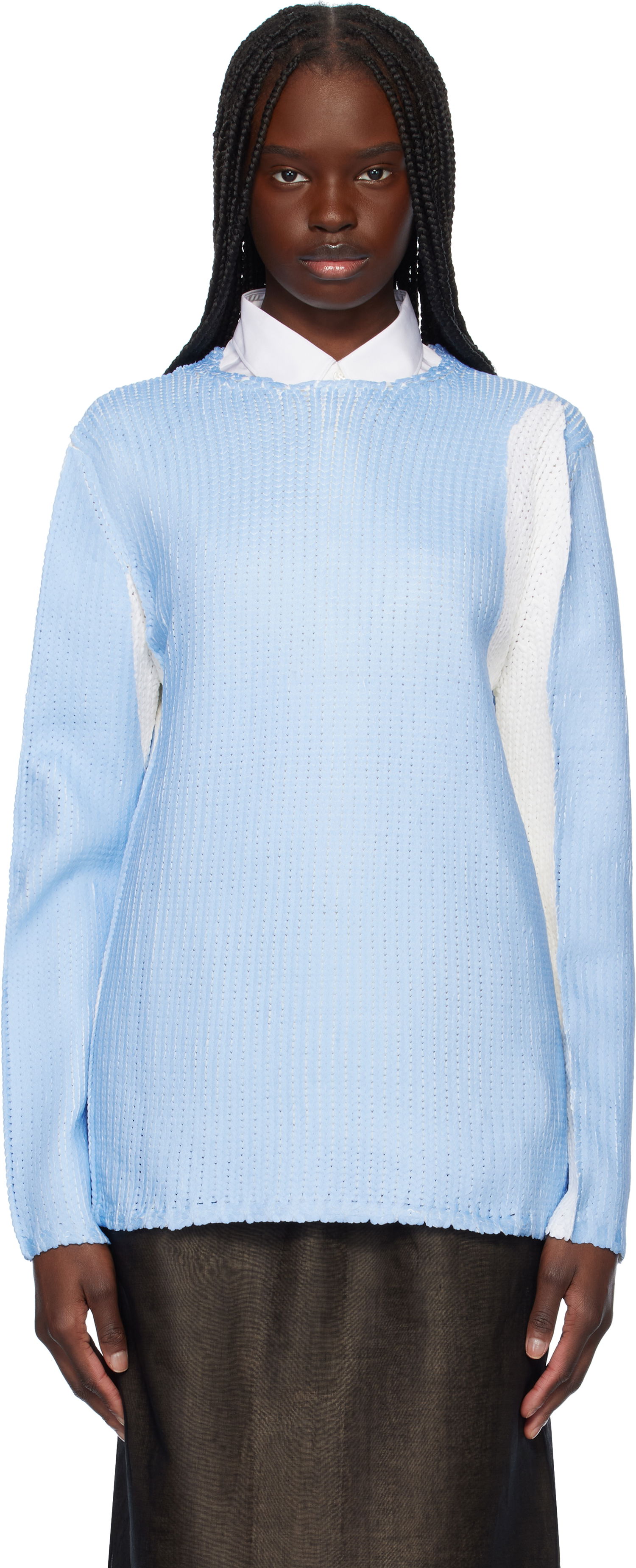 Пуловер Comme des Garçons Crewneck Sweater Синьо | FO-N004-051, 0