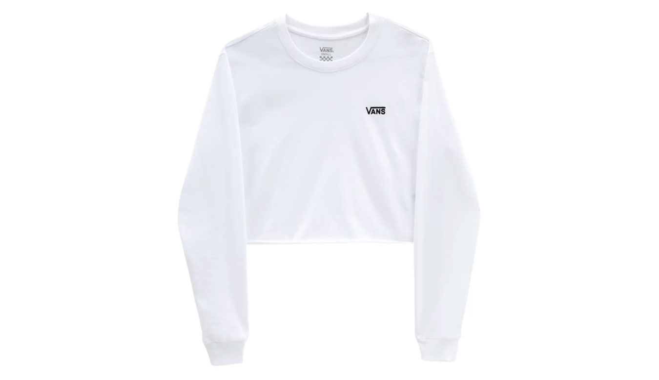 Съкратен топ Vans Cropped T-Shirt Бяло | VN0A4OUQWHT, 0