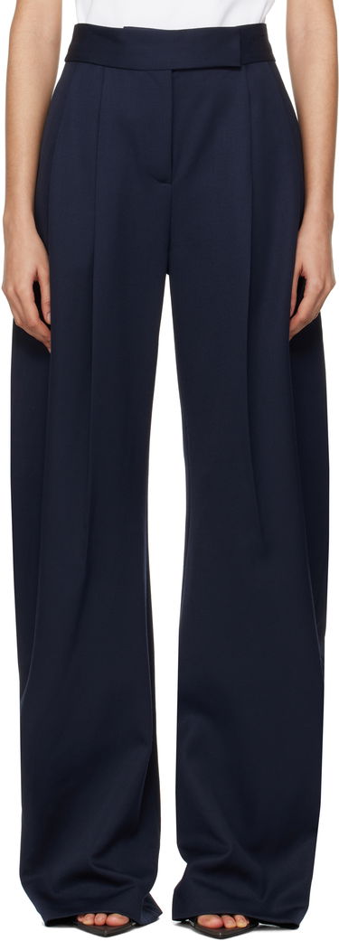 Панталони The Attico Attico Long Pleated Trousers Тъмно синьо | 250WCP00102 WWW046AA, 0