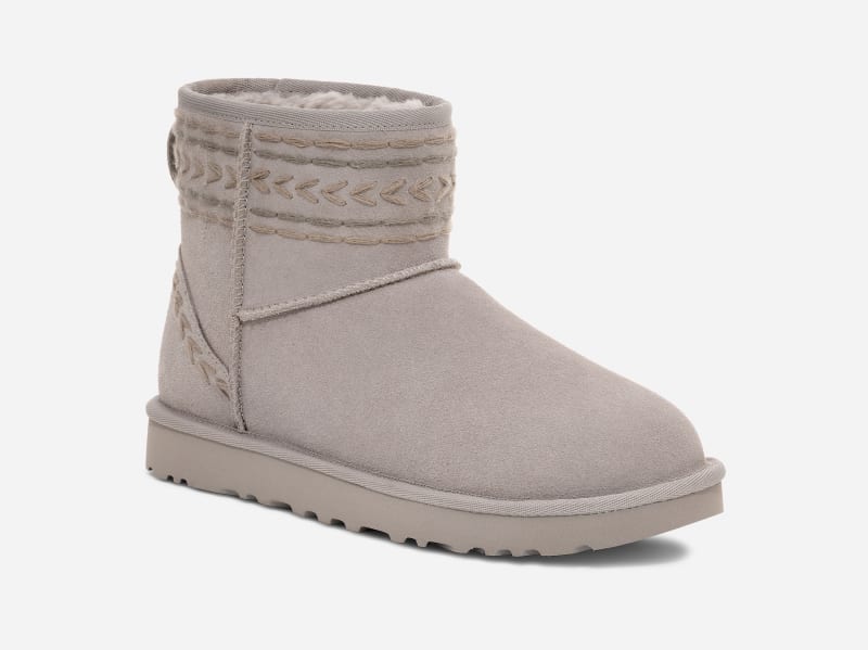 Кецове и обувки UGG Classic Mini Ritza Boot Сиво | 1170710-CPF, 1