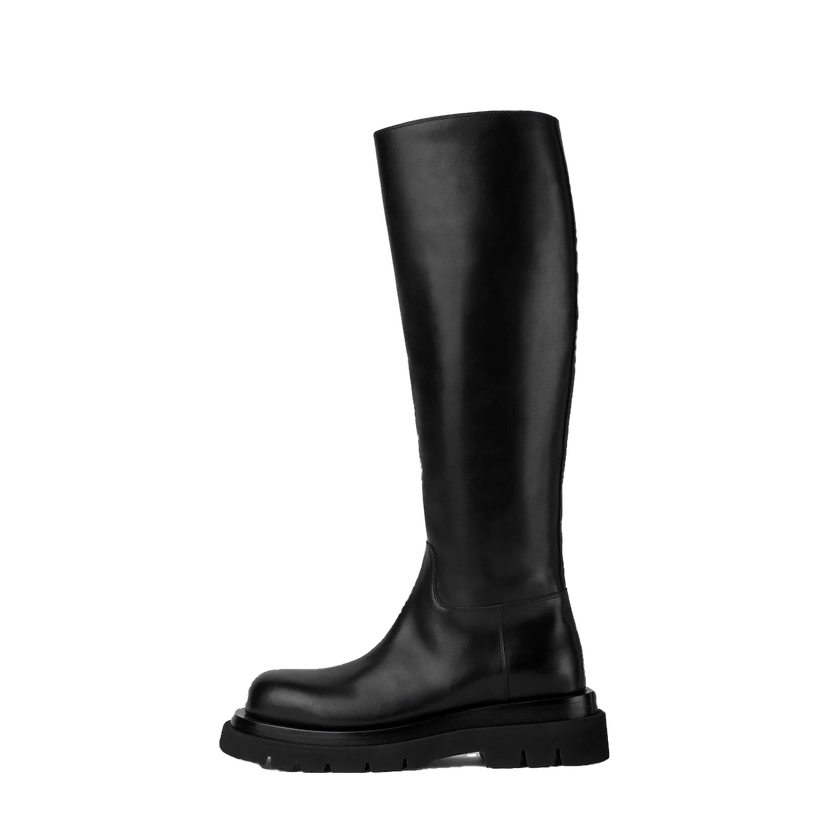 Кецове и обувки Bottega Veneta Knee High Lug Boot Черно | 716225 V1AO0 1000