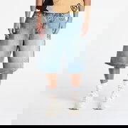 Sta Distressed Washed Relaxed Fit Denim Shorts