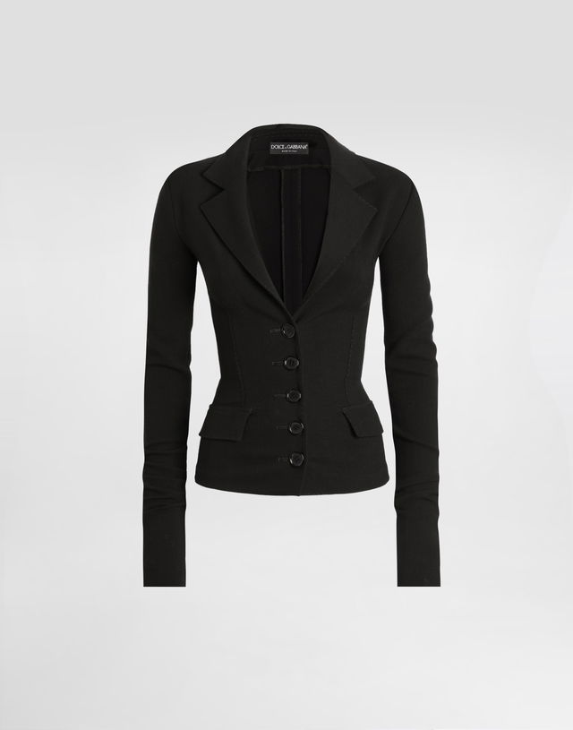 Dolce & Gabbana Single-breasted Wool Canvas Jacket