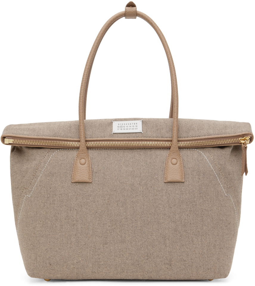 Голяма пазарска чанта Maison Margiela Medium 5AC Bag Бежово | SB1WC0012 P4348, 0
