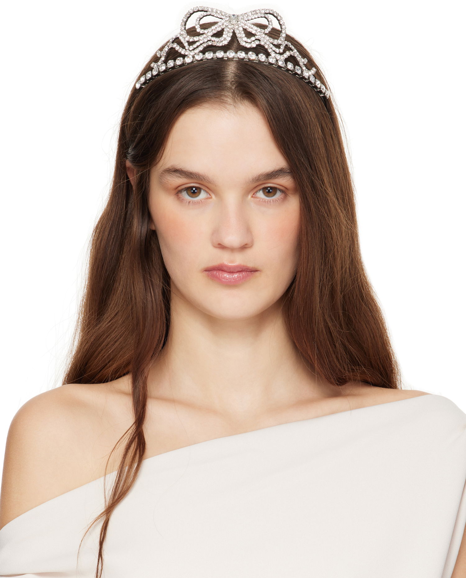 Бижута Blumarine Blumarine Bow Crystal Headband Металик | P522W308A, 0